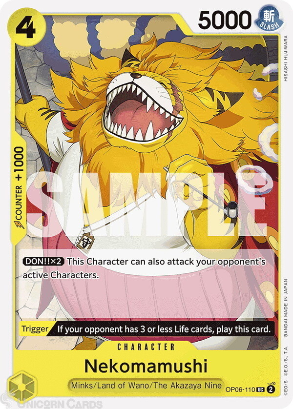 OP06-110 Nekomamushi : Uncommon English One Piece TCG Card : PRB01: One Piece Ca
