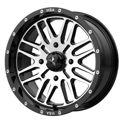 Set of (4) MSA MotoSport Alloys 22 Inch Aluminum Brute M38 Rim Wheel ATV UTV