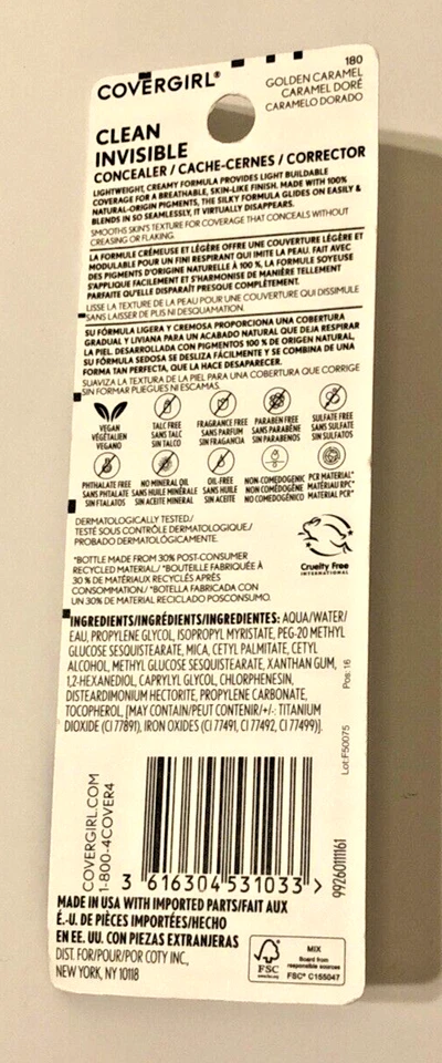 Covergirl Clean Invisible Concealer Golden Caramel 0.23 fl oz Discontinued - Image 4 of 4