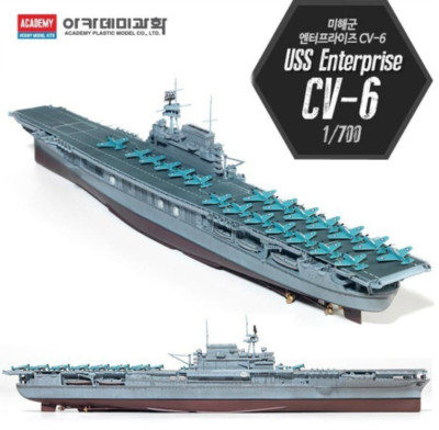 1/700 USS Enterprise CV-6 Aircraft carrier Modeler's Edition kit  #14401 Academy