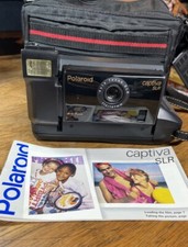 Vintage Polaroid Captiva SLR SE auto-focus Camera VTG W/ Costar Case Untested