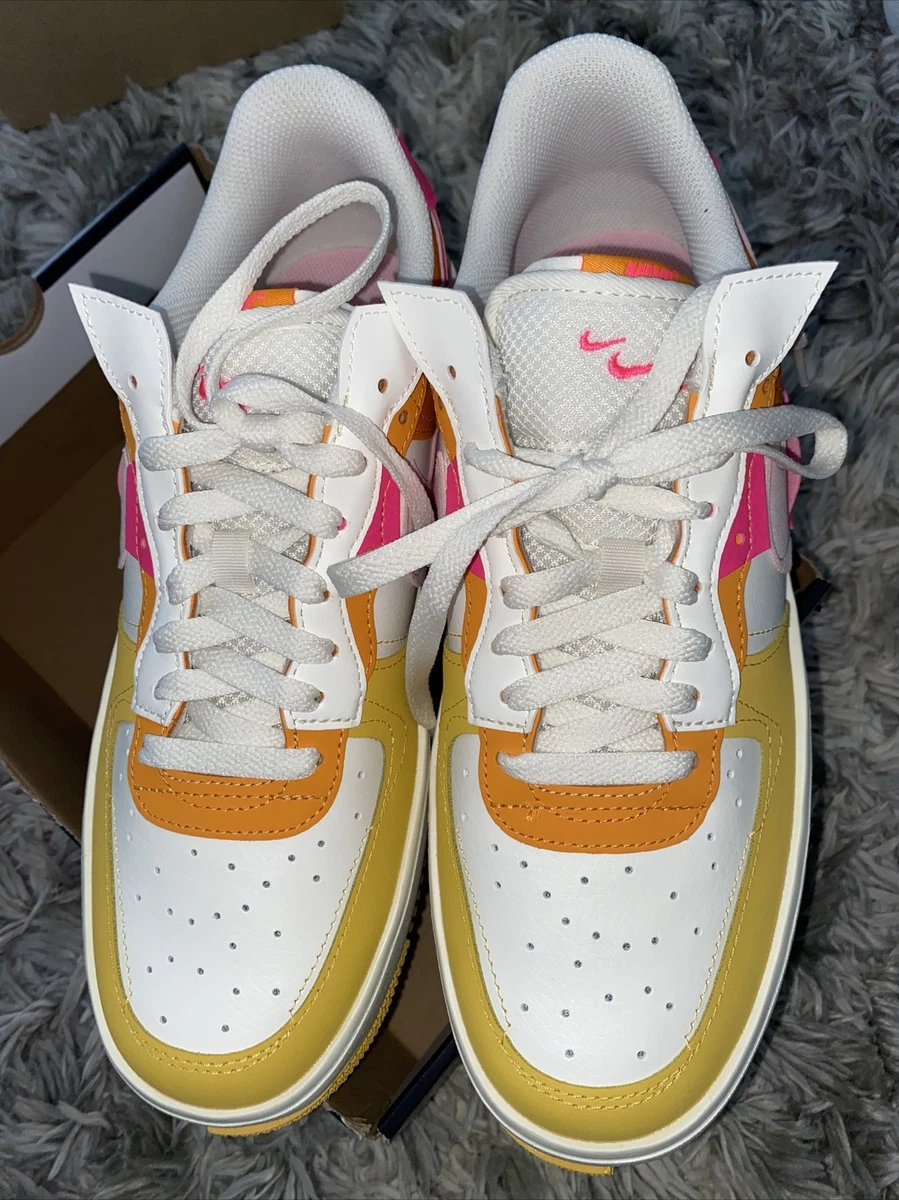 Nike air force 1 blanche cheap orange