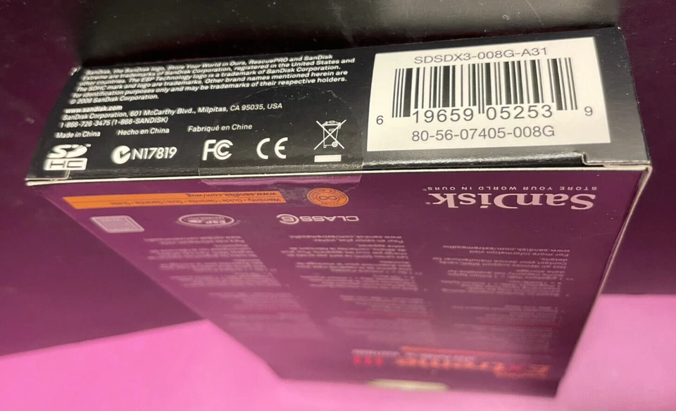 Sandisk 8 GB Extreme SDHC Card Class 6 (SDSDX3-008G-A31) - Image 3 of 4