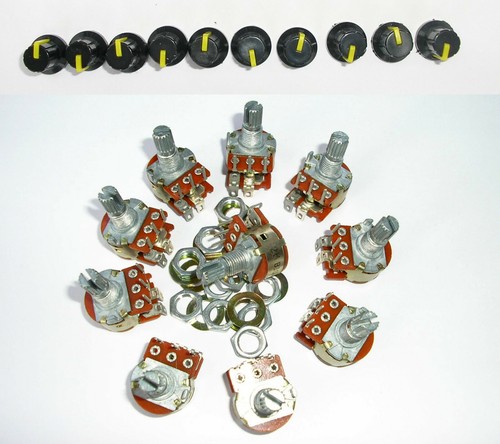 10x Switched B10K Linear Potentiometer w/Rotary SPST switch Inc. Knobs AU STOCK! - Picture 5 of 5
