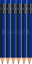 36 Neon Blue Half short mini small Hexagon Golf 2 Pencils ExpressPencilsTM