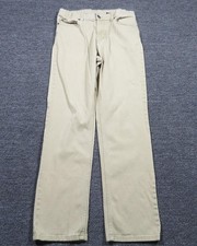 Lands' End Pants Boys 18 Khaki Beige Straight Leg Twill 5 Pocket Chino Casual
