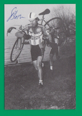 CYCLING cycling card GILLES BLASER Swiss cyclo cross champion signed