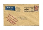 GB POSTAL HISTORY  1934  MIDLAND AND SCOTTISH  AIR  FDC  RARE  ITEM  278 FLOWN