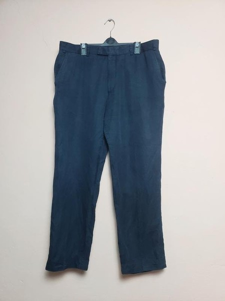 Men Jaeger Trousers Navy 38