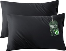 Zipper Pillow Cases Queen, Cooling Pillow Cases Queen Size Set of 2, Rayon