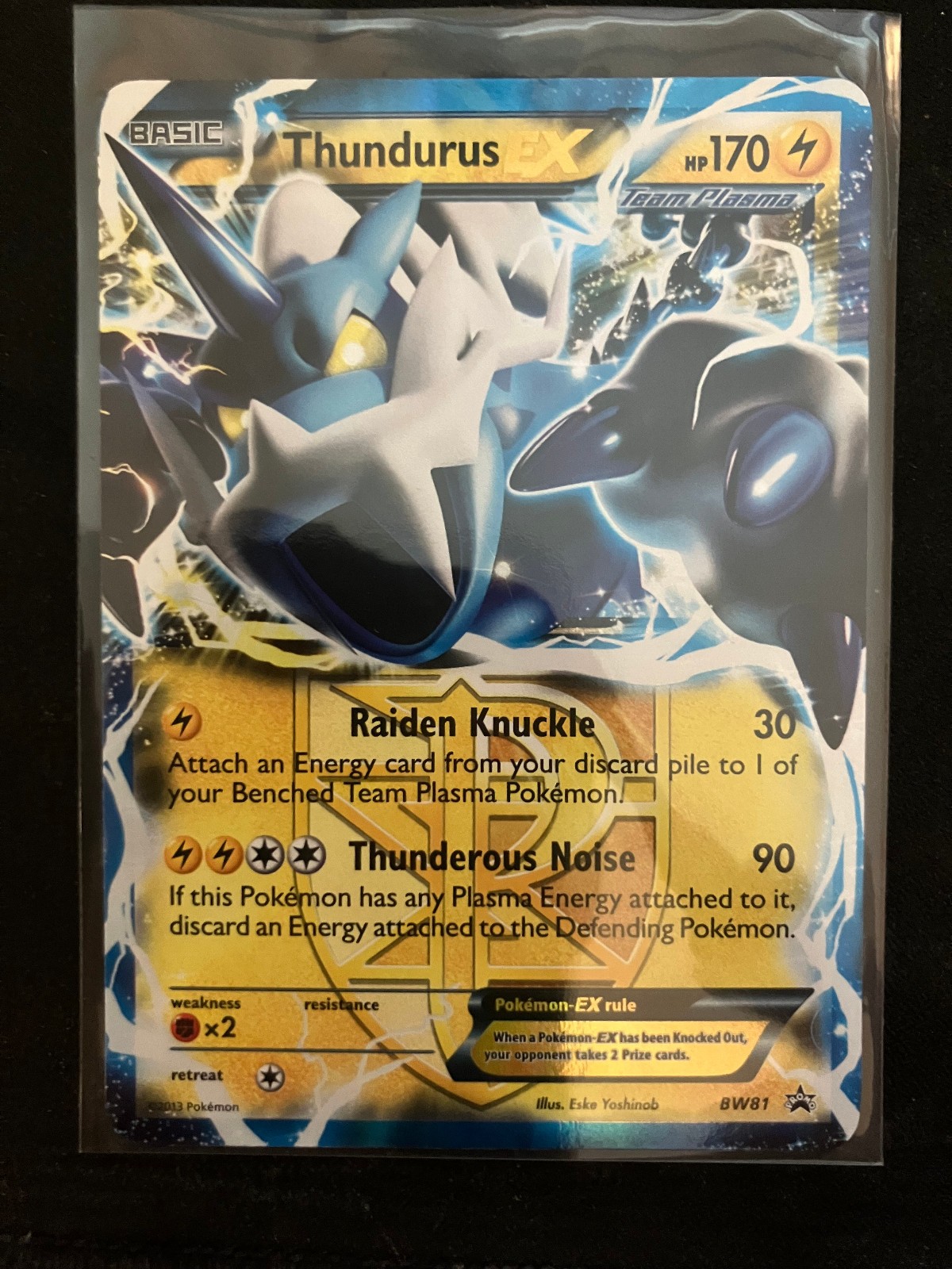 Pokémon Card Thundurus EX #BW81 Pokemon Promo