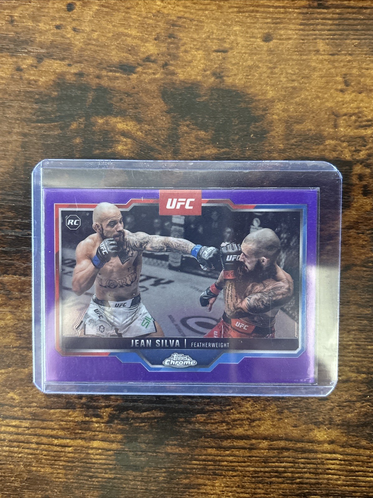 2025 TOPPS UFC CHROME #56 JEAN SILVA PURPLE REFRACTOR RC ROOKIE