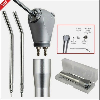 US Dental 3 Wege Luft Wasser Spray Dreifach Spritze Handstück 2 Düsen Spitzen...