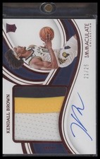 2022-23 Panini Immaculate Collection #PPA-KBR Kendall Brown Patch Auto Red #/25