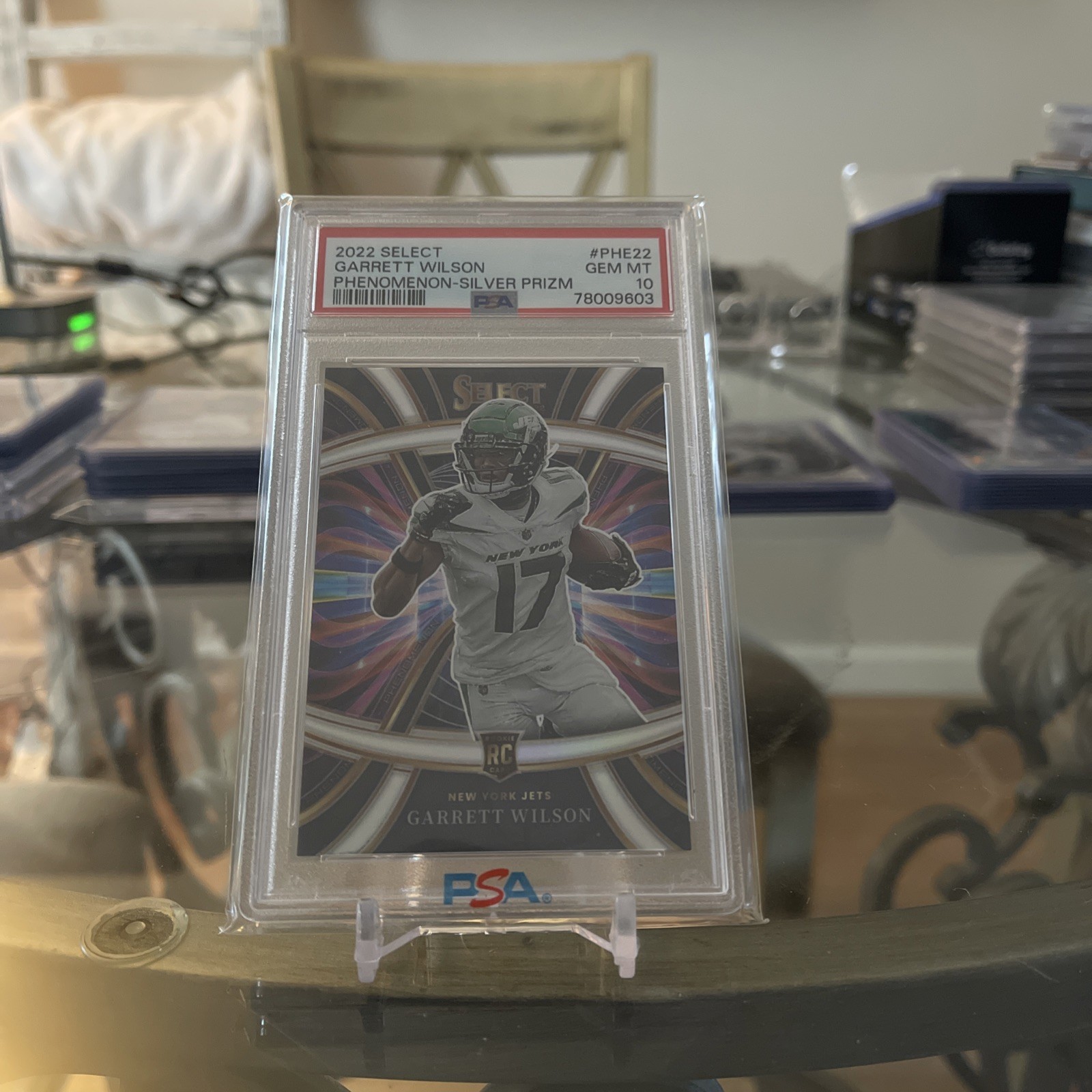 2022 Panini Select - Phenomenon Garrett Wilson #PHE-22 Silver Prizm (RC) PSA 10