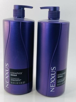 Nexxus Keraphix Repair Shampoo & Conditioner 33.8oz Set Open Box