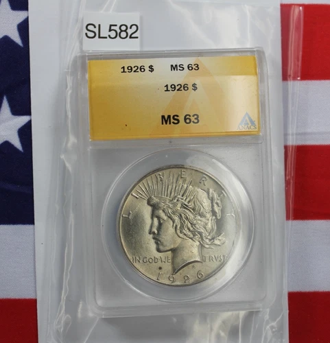 1926 Peace Silver Dollar - ANACS MS63 (SL582)