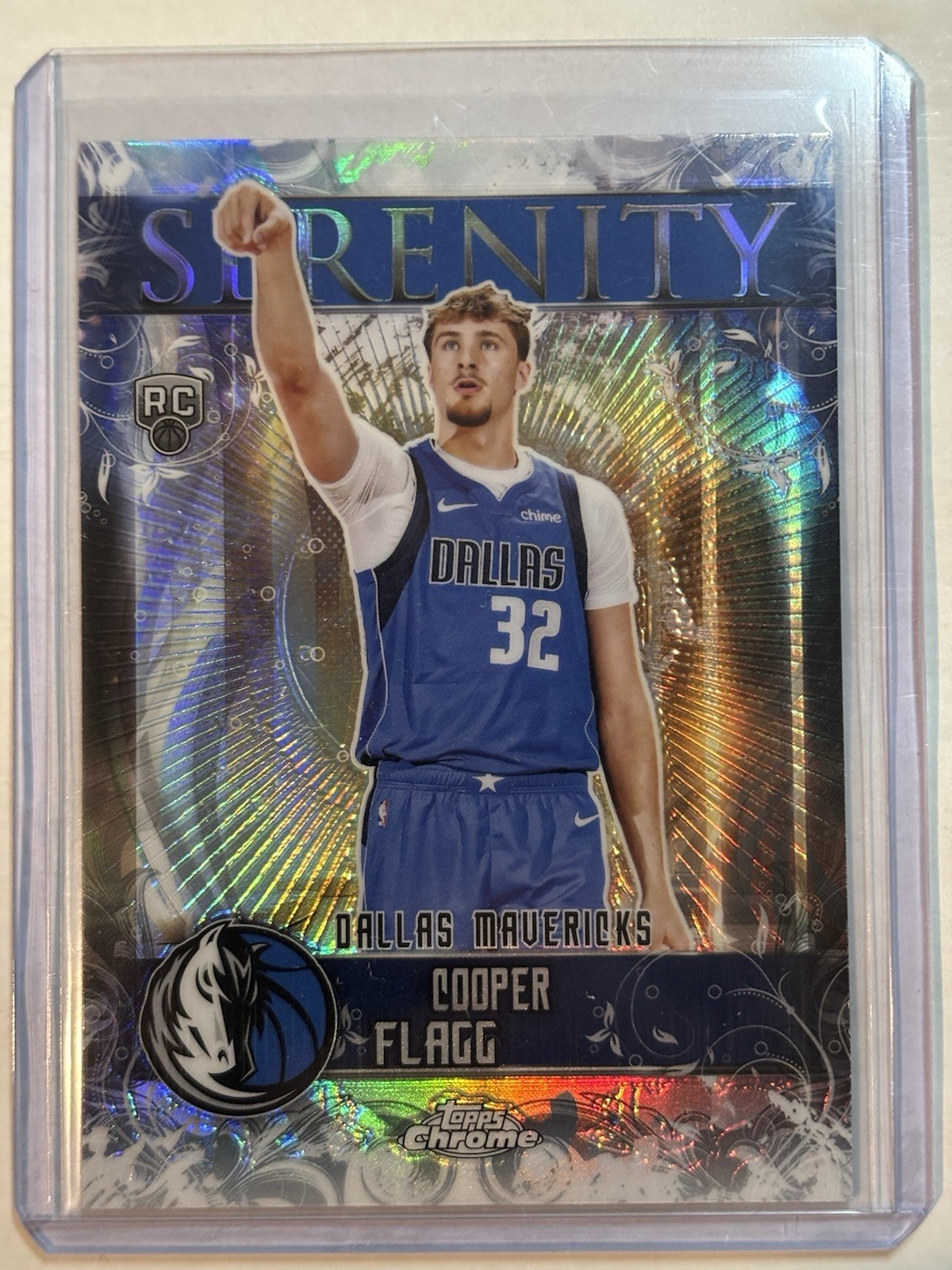 2025-26 Topps Chrome COOPER FLAGG Serenity Raywave REFRACTOR Mavs RC SY-11 💎