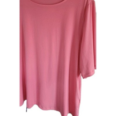 Cute And Comfy Susan Graver Essentials Top Coral 2X Stretchy