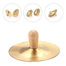 1 pair of Small Finger Cymbals Dance Cymbals Metal Finger Musical Instrument