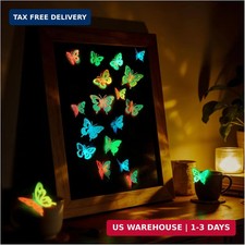Glow in the Dark Holographic Butterfly Wall Decorations Luminous Color-Changing