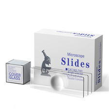 Single Depression Concave Microscope Slides Kit 50 Pieces Cover Glass 22x22mm