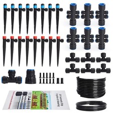 1/2"  1/4" Automatic Drip Irrigation System Kit Tubing 33ft/200ft DIY Watering