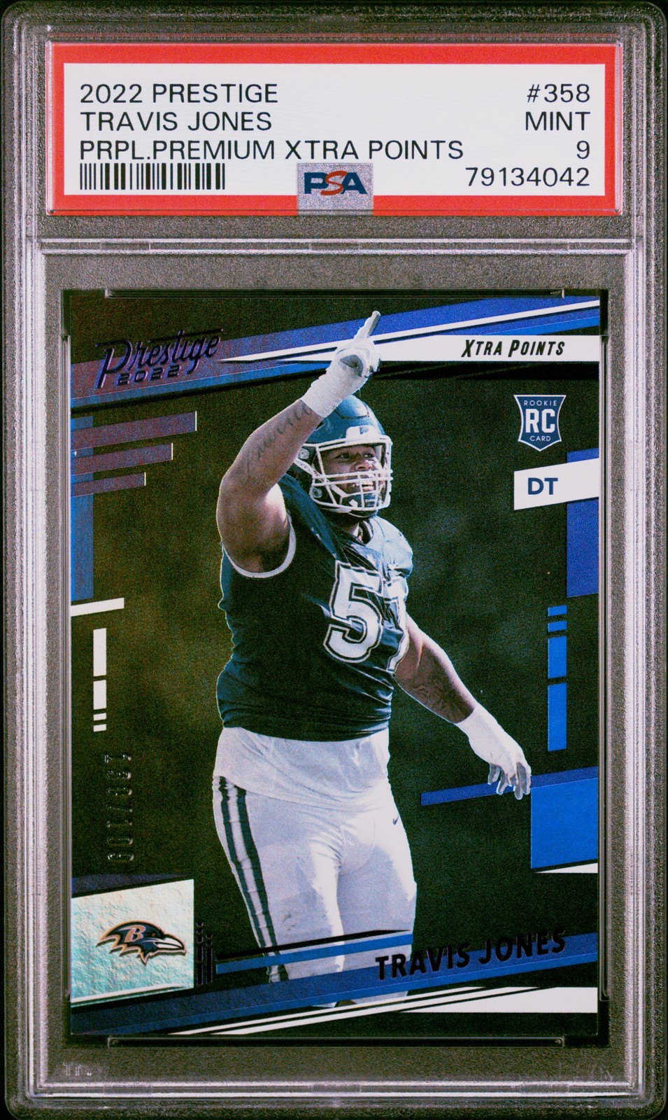 Travis Jones Panini Prestige #358 Purple Premium Xtra Points