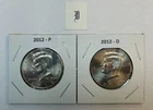 2012 P & D UNC Clad Kennedy Half Dollar Set in CB Flips -Free Shipping - D