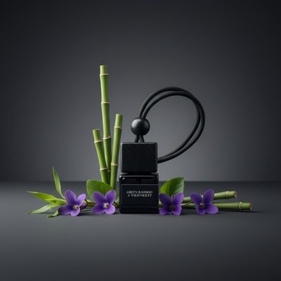 Green bamboo & wild violet, Car perfume , auto diffuser, car air freshener
