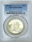 1953 D Franklin Half Dollar PCGS MS64FBL Frosty White PQ Just Graded #H266E