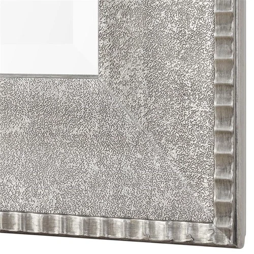 Uttermost Leiston Contemporary MDF Wood Decorative Mirror in Silver - Picture 4 of 5