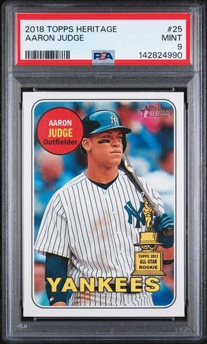 2018 Topps Heritage Aaron Judge #25 PSA 9