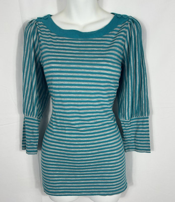 Hannah Striped Knit Y2K Tunic Top Size M Preppy Fairy Grunge Alternative Indie