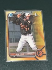 2022 Bowman Chrome Maikol Hernandez ORANGE YELLOW VAPOR /75