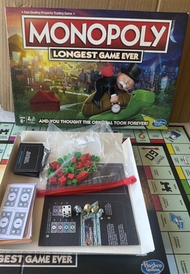 Hasbro Monopoly Longest Game Ever Edition Used Complete