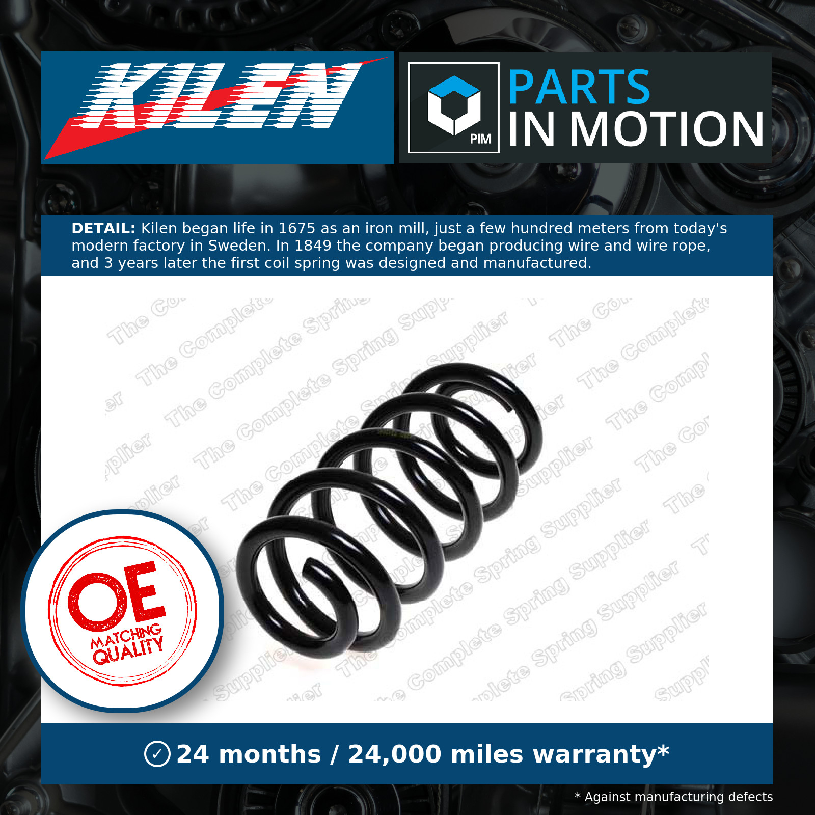 Suspension spring Front Axle Coil Spring 10206 KILEN for AUDI A6 C6 A6 C6 Avant - Image 7