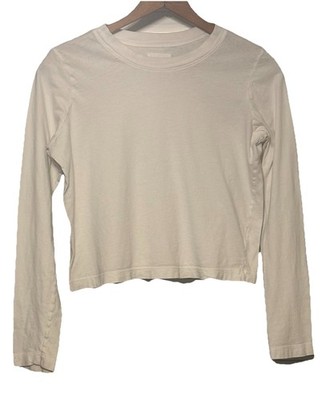 Mate The Label Organic Crop Top Shirt XS Dainty Lounge Ballerina Long Sleeve