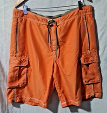 Timberland Cargo Shorts swimsuit trunks Size L Orange