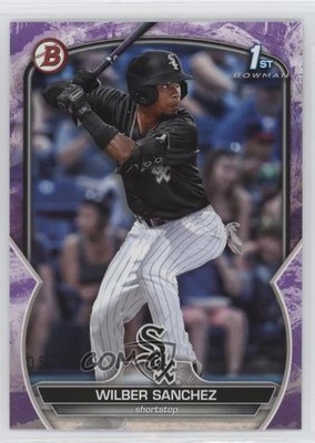 2023 Bowman Prospects Purple Pattern 52/199 Wilber Sanchez #BP-6 0c3e