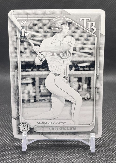 2024 Bowman Draft Theo Gillen 1/1 Black Printing Plate BD-73 Tampa Bay Rays