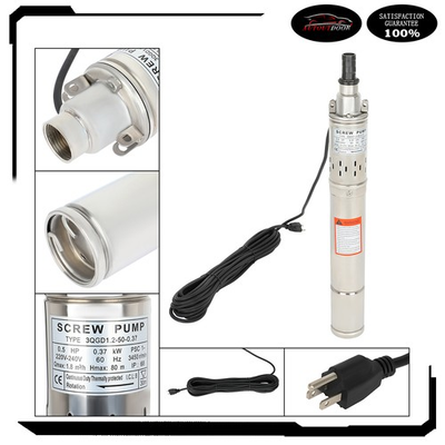 #ad 220v 60Hz 1 2hp 3420r min New Submersible Screw Pump Well Pump Stainless Steel $80.82