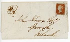 1841 1d orange-brown on attractive cover London to Garvagh, Ireland
