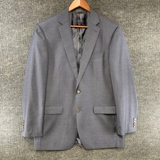 Lauren Ralph Lauren Blazer Mens 42L Blue Glen Plaid 100 Wool Two-Button Jacket
