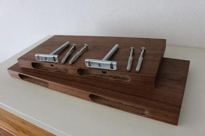 2x Wandboard Nussbaum Massiv Holz Board Regal Steckboard Regalbrett NEU Brett - Bild 1 von 4