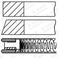 Goetze Engine Kolbenringsatz 08-436907-00 FüR Seat Skoda VW