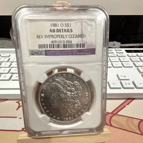 1881-O Morgan Silver Dollar NGC AU Details - New Orleans Mint - Authentic