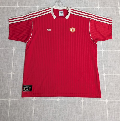 #ad #ad Adidas Manchester United Terrace Icons Jersey Mens Large Red JF0386 Read Stains* $29.95