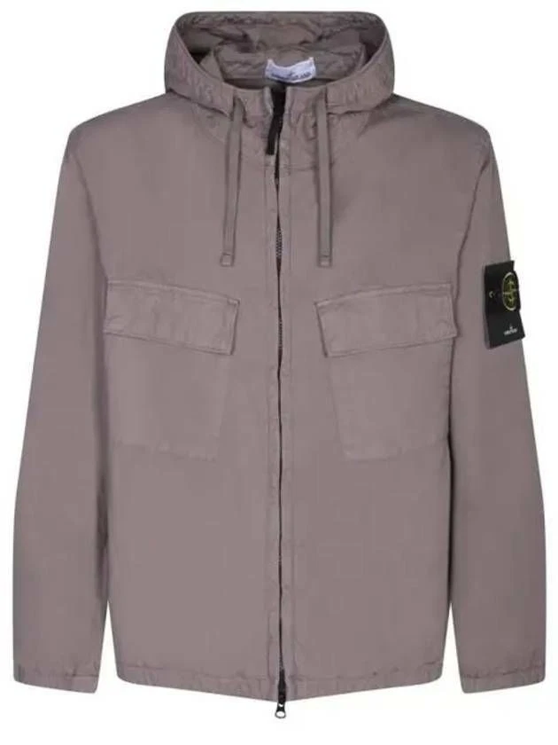 Giacca con cappuccio Stone Island Supima cotone twill elasticizzato TC 801542610 V0092