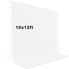 10X12ft White Backdrop for Photography, Polyester Background for Photography ...